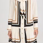 Zimmermann  Tie Neck Mini Dress in Stripe Print Photo 0