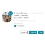 Coach Crossbody Signature Foldover - Khaki/Navy F23304 Jacquard Tote Photo 15