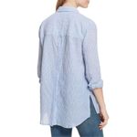 Free People  No Limits Stripes Button Down Shirt In Blue Photo 2