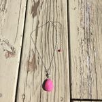 Delicate drop nugget silver & crystal necklace Photo 2