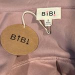 Bibi Women's Fleece Jacket Light Pink Mauve Oversized Relaxed Fit SM Pockets Photo 7