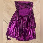 idem Ditto  metallic strapless mini dress in purple Photo 4