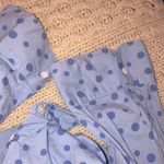 Covington  blue polka dot button down top size 18W Photo 3