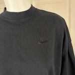 Nike  black mock neck cropped cotton long sleeve top Photo 3