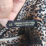 Urban Outfitters Sweet Tooth Womens Dress Size XS Cheetah Linen Mini Cut Out Photo 4