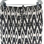 J.Crew  Casual Pants Linen Geometric Print Black Cream 10 Pockets Photo 10