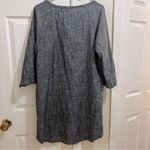 Lilla P Charcoal and Navy Linen Blend Dress with Tie Accents Size Medium Gray Photo 1