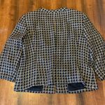 Evan Picone Evan-Picone Blazer 12 Black Gold White Tweed Lined Pockets Jacket Photo 10
