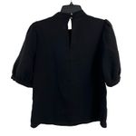 Anthropologie  Black Blouse 8 Short Sleeve‎ Maeve Office Professional Photo 2