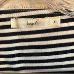 Hazel Blue/Cream Striped Cropped‎ Blazer Blue Size L Photo 3