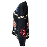 CRAZY HORSE by Liz Claiborne Nautical Rib Knit Full Zip Oversized Sweater Size S Photo 2