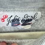Julie Girl Vintage Gray Red Striped Light Crew Neck Sweatshirt Made in USA Sz M Size M Photo 2