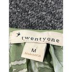 Forever 21 Floral Dolman Sleeve Pleated Chiffon Flowy Blouse Boho Hippy Shoulder Photo 6