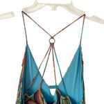 Hale Bob  Turquoise Blue Long Beaded Front Dress size medium Photo 3