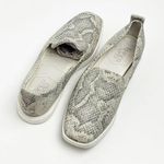 Franco Sarto Gray Embossed Snakeskin Slip On Loafer Sneaker, Size 7.5 Photo 0