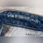 American Eagle  Mom Straight Jean Plaid Patch Sz 6 Photo 3