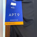Apt. 9  (Kohls)Women’s Plus Black Side Tie Shirred Swim Skirt 3X (24w-26w) NWT Photo 1