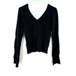 Caslon  size small black v neck‎ crop sweater super soft pullover long sleeve Photo 1