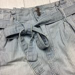American Eagle  Blue & White Pinstripe Short With Belt Size 4 Photo 1