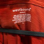 Westbound  Orange V Neck Short Sleeve Tunic Top Plus Sz 1X Lagenlook Comfort Photo 3