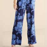 Soft Surroundings Women Oceo Gauze Wide-Leg Tropical Fuschia Pants Size M Flowy Photo 8