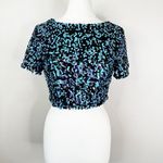 Charlotte Russe NEW Shirt Size M Vegas Baby All Over Sequin Crop Top Photo 1