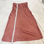 Young Fabulous and Broke Brownish Satin Slip Midi Skirt with side slit Size S Photo 5