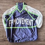 Free People #16 NWT  Care FP Like The Wind Logo Jacket in Midnight Navy Combo Photo 8