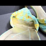 Kate Spade  Silk Metallic Floral Preppy Designer Classic Slip On Sandal Heels 8AA Photo 11