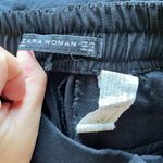 ZARA  WOMAN BLACK Ankle‎ Cropped TROUSERS Size 4 Elastic Waist Dress Pants… Photo 4