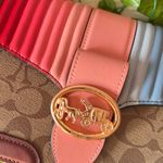 Coach  GEORGIE SHOULDER BAG SIGNATURE CANVAS-RAINBOW LINEAR QUILTING C1530 Photo 3