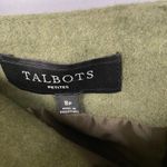 Talbots Petites Olive Green Wool Blend Zipper Pocket ALine Skirt Sz 8P Academia Photo 4