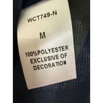 THML  Anthropologie Embroidered Tassel VNeck Tank Dress Navy Candy Striped Medium Photo 6