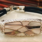 Lia Sophia  Bracelet Silver Tone Corded Shell Photo 0