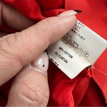 Bally Orange/Leather Trim Mid Length Dress. Size 6 Photo 9