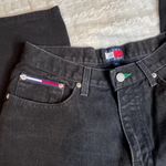 Tommy Hilfiger VINTAGE TOMMY JEANS Slim Jean Black 90s High Rise Back Patch Green Stitch 11 Photo 1