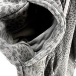 Fabletics Forever Fleece Hooded Onesie Zip Up Pockets Pewter Leopard Orchid 1X Photo 2