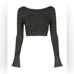 Charlie Holiday Kiara Top Black Lurex Size Small NWT Photo 5