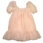 NWT Selkie The French Puff in Peach Organza Puff Sleeve Midi Dress 3X Photo 3