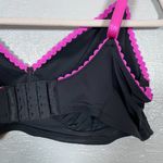 Parade Women Plus Size 3XL Black Pink Green Triangle Bralette Scallop Trim Photo 4