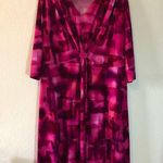 Avenue Pink Tie Dye V Neck Dress 18/20 EUC Size 2X Photo 1
