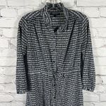 Banana Republic Black & White Button Front Drawstring Tie Waist Maxi Dress (E16) Photo 2