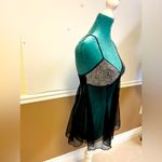 Vintage Escante Black Sheer Babydoll Lingerie with Silver Sequin Cups Photo 1