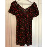 J.Crew ruffle collar floral painted daisy mini dress 6 Black Photo 4