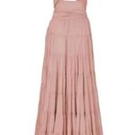 NEW Erika Pena Selma Sleeveless V neck Convertible Maxi Dress Size M/L Tan Photo 0