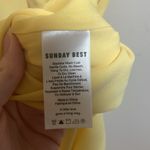 Aritzia Sunday Best Savoy Yellow Ruffle V-Neck Wrap Mini Dress Short Sleeve 10 Photo 9