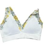 PINK - Victoria's Secret Victoria's Secret PINK Floral Lace Trim Bralette White/Yellow/Green Floral Small Photo 2