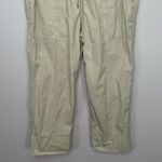 James Perse  Utility Pant Large Beige Cropped Drawstring Waist Casual Relaxed Fit Photo 4