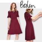 Boden USA Boden Alexis Jersey Dress Size 8 Burgundy Wine Photo 2