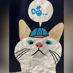 Cute Cat Graphic Navy T Photo 5